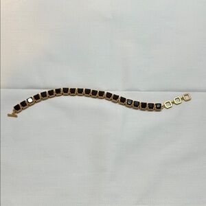 Park Lane Black and Gold Square Bracelet